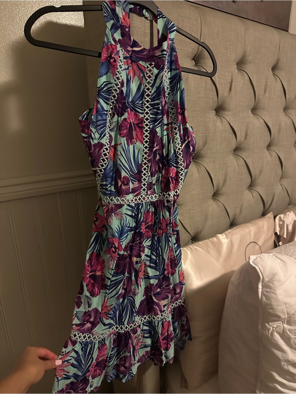 Floral Halter Summer Dress